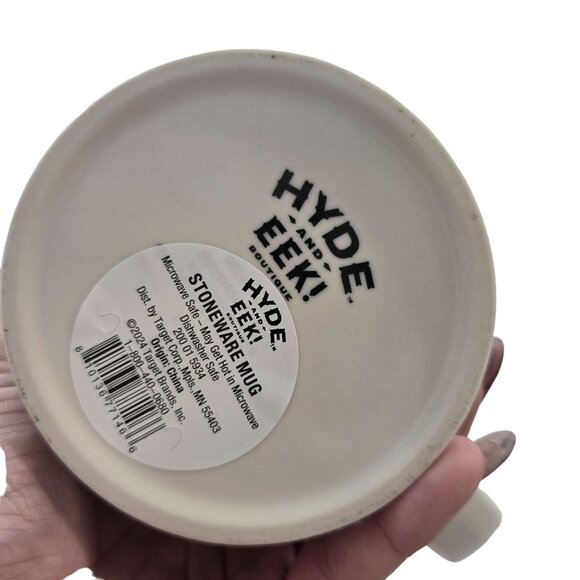 Halloween NWT Boo To You 16oz White Hyde & EEK Halloween 24 coffee mug black cat - Picture 4 of 6